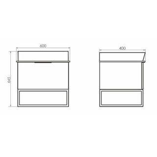 Тумба с раковиной Comforty Порто 00-00010677 60 см Дуб темно-коричневый
